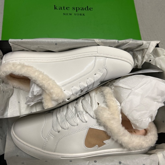 Kate Spade Fez Mule Winter Lace Up Lined Sneakers - Picture 6 of 10
